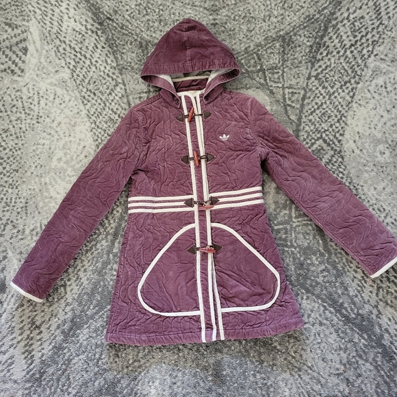 90's Vintage Adidas velvet jacket size small - Picture 5 of 14